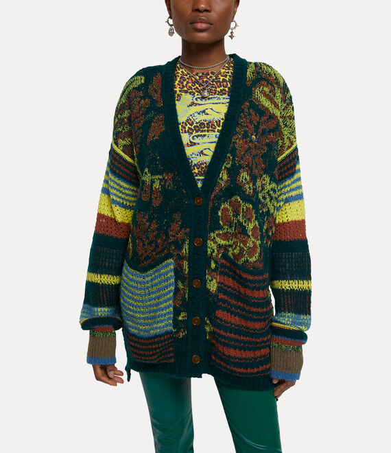 Vivienne Westwood Blurry Oversized Cardigan in MULTI